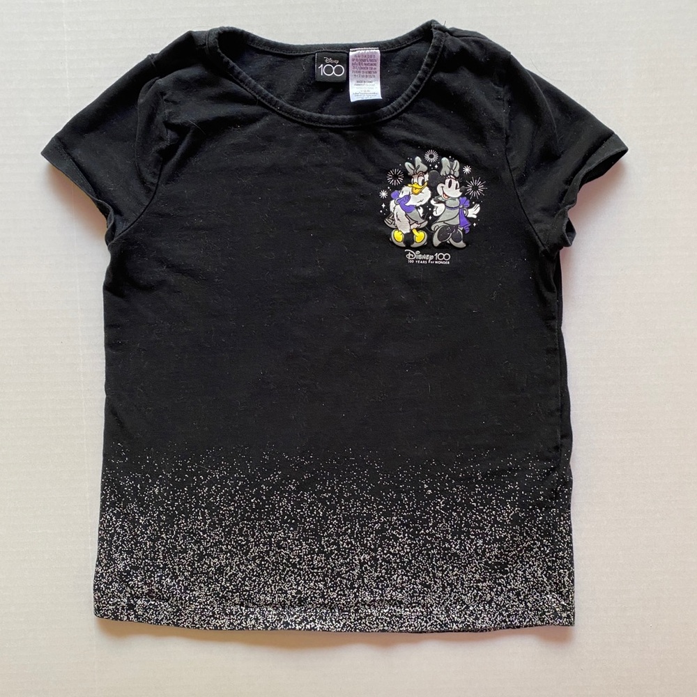 Disney 100 Years of Wonder Glittery Girls Size 13 Tshirt‎